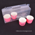 High quality plastic clear cake boxes with handle